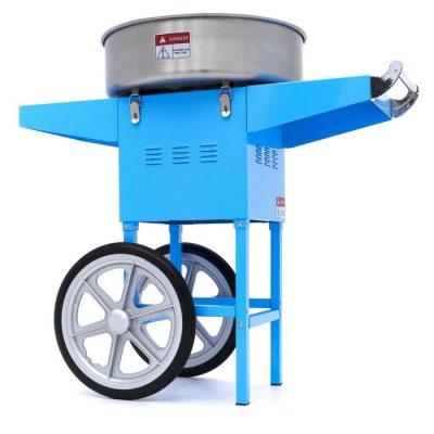 Machine à barbe à papa avec chariot Diamètre 52cm - Bleu – Image 6