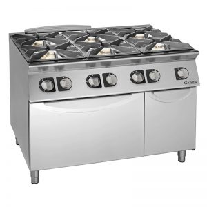 Gazinière 6 feux + Four Gaz + Placard 90 cm 123541