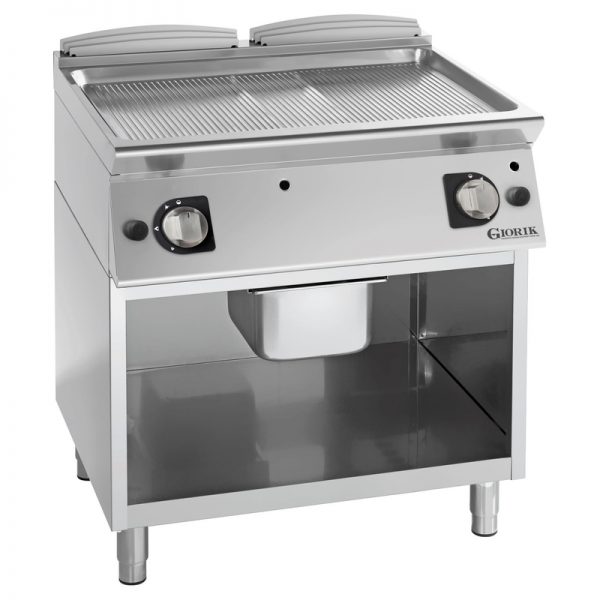 Grill Gaz 2 Surfaces Rainurées 70 cm 134046