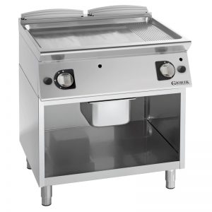 Grill Gaz Surfaces Rainurées + Surface Lisse 70 cm 134047