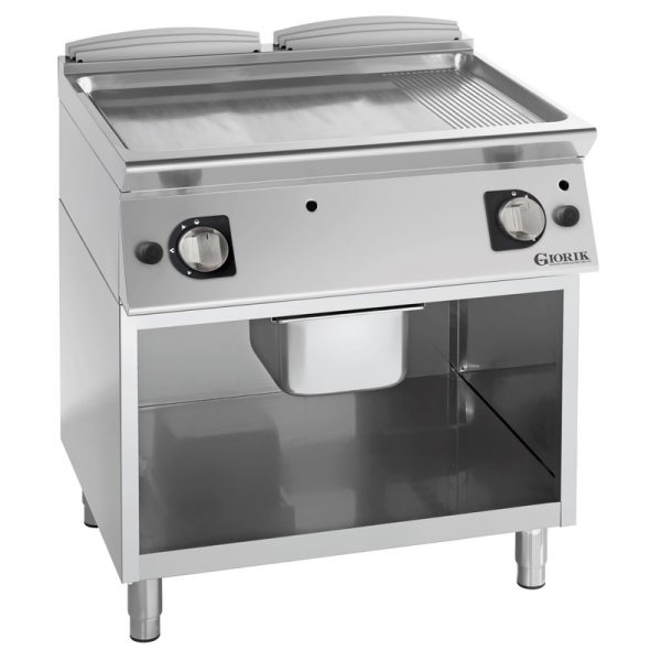 Grill Gaz Surfaces Rainurées + Surface Lisse 70 cm 134047