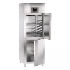 Armoire négative ventilée GN2/1, cuve inox emboutie, 2 portillons, 596L, gamme COMFORT 130347