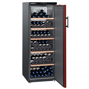 Cave à vin 1 zone mono température porte rouge 200 bouteilles 133233
