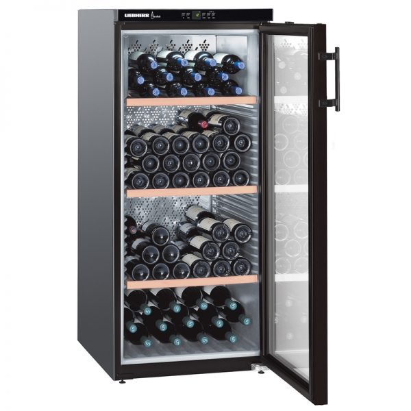 Cave à vin 1 zone mono-température porte vitrée 164 bouteilles 133232