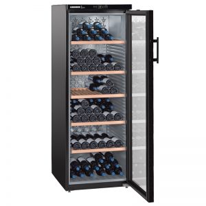 Cave à vin 1 zone mono-température porte vitrée 200 bouteilles 133234
