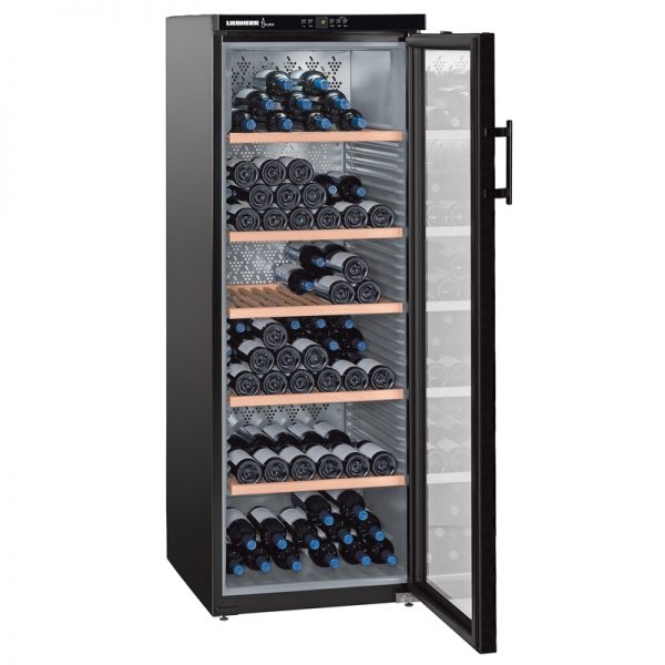 Cave à vin 1 zone mono-température porte vitrée 200 bouteilles 133234