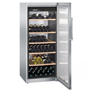 Cave à vin 1 zone mono-température porte vitrée 201 bouteilles 133235