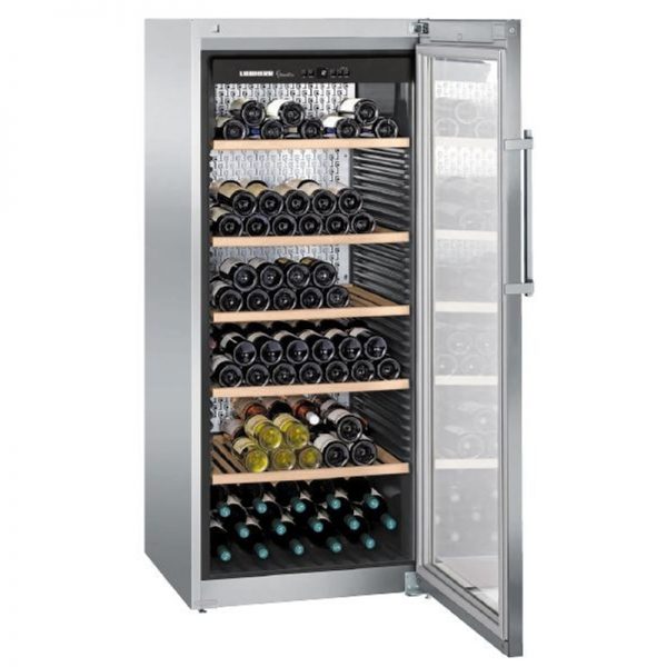 Cave à vin 1 zone mono-température porte vitrée 201 bouteilles 133235