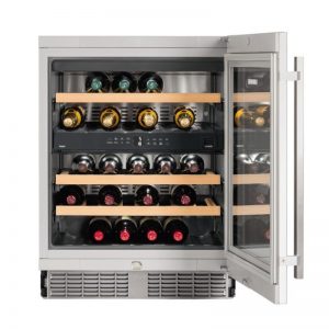 Cave à vin 2 zones température indépendantes 34 bouteilles encastrable 133228