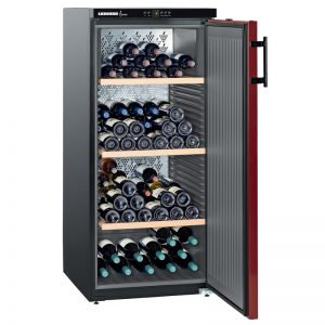 Cave à vin 1 zone mono-température porte rouge 164 bouteilles 133231