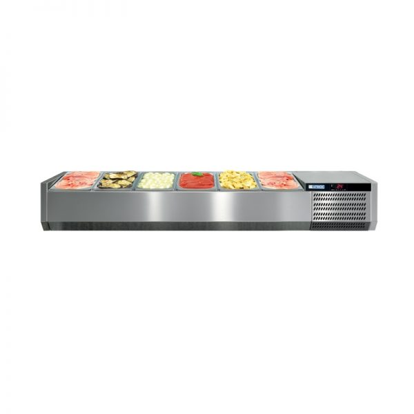 Console réfrigérée 6 bacs GN1/3, sans vitrage VRS+ 1450 S 128958