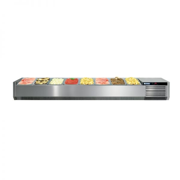 Console réfrigérée 8 bacs GN1/3, sans vitrage VRS+ 1815 S 128959
