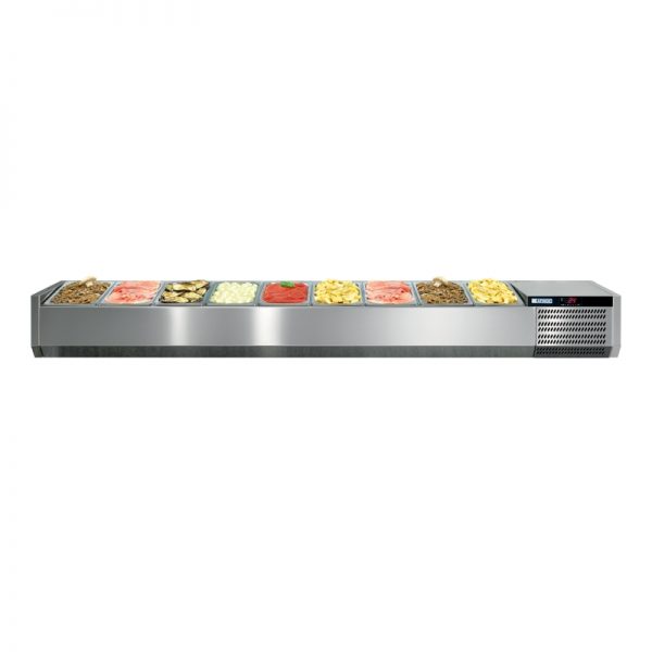 Console réfrigérée 12 bacs GN1/3, sans vitrage VRS+ 2560 S 128961