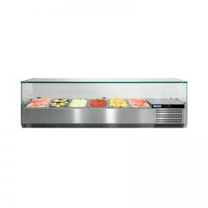 Console réfrigérée 6 bacs GN1/3 vitrage droit VRS+ 1450 V 128965