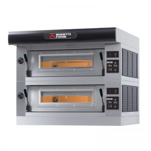 Four à sole, serieP, avec moufle entièrement en pierre réfractaire avec résistances intégrées, 2 chambres, 2x6 pizzas ø30 ou 2x2 pizzas ø45 ou 2x2 plaques 600x400 113196
