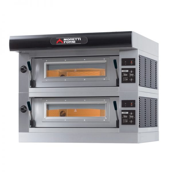 Four à sole, serieP, avec moufle entièrement en pierre réfractaire avec résistances intégrées, 2 chambres, 2x6 pizzas ø30 ou 2x2 pizzas ø45 ou 2x2 plaques 600x400 113196