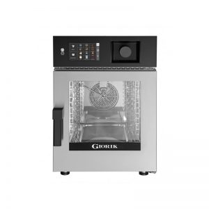 Four mixte compact électrique, écran digital 7'', 6 niveaux GN 1/1 vapeur par injection directe et lavage intégré 132625