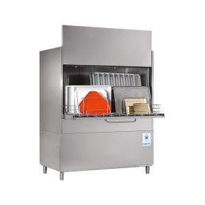Lave-batterie, paniers 1320x700, hauteur de passage 810 mm, avec break tank 114485