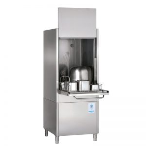 Lave-batterie, paniers 540x660, hauteur de passage 846 mm, avec break tank 121123