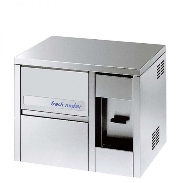 Machine à glaçons pleins 22 kg/24h réserve 4kg avec distributeur d'eau condenseur eau 128768