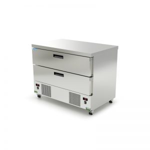 Meuble bi-température, LINEAR SPACE, 2x3GN1/1, avec dessus inox  133482