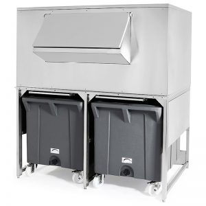 Réserve inox 300kg avec chariots de manutention 124505