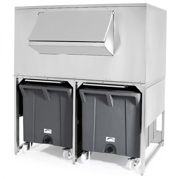 Réserve inox 300kg avec chariots de manutention 124505
