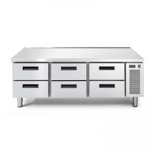 Soubassement réfrigéré GN1/1 négatif, 6 tiroirs, gamme LINEAR SNACK+ LINSN+ 703 BTV2 129035