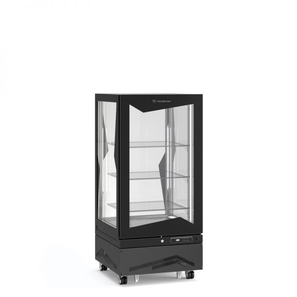 Vitrine verticale MARILYN h. 1510 mm, positive ventilée 275 L tablettes en verre 134530