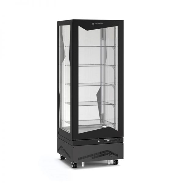 Vitrine verticale MARILYN positive ventilée 450 L tablettes en verre 134576