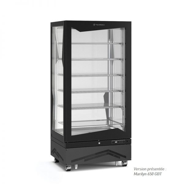 Vitrine verticale MARILYN positive ventilée 650 L tablettes en verre 134577