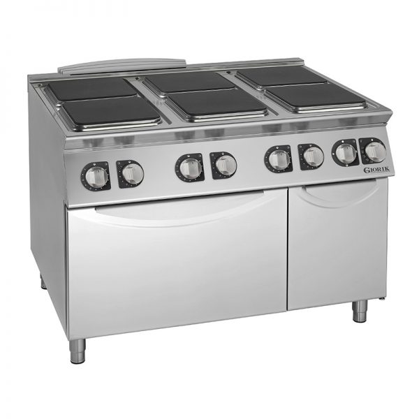cuisinière 6 surfaces carrées + Four + Placard 90 cm 129560